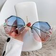 thumbnail image 3 of Gafas de sol con diamantes, gafas de sol de cristal resistentes a los rayos UV, pequeñas gafas con fragancia y incrustaciones de diamantes, 3 of 5