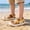 Yellow, variant on Girls Sandals Casual Summer Cartoon Sharks Soft Sole Flat Bottom Non- Shoes Kids Fashion Breathable Hook And Loop Cute Beach Footwear,18-24 Months