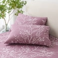 thumbnail image 6 of Spirit Linen Home Est. 1988 Foliage Microfiber Sheet Set - Full, Lilac/White, 6 of 8