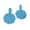 Blue, variant on AYYUFE 1 Pair Women Earrings Hollow Out Flower Shape Jewelry Vintage Exaggerated Drop Earrings for Banquet