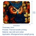 thumbnail image 5 of Owl Printed Square Desk Mat Mousepad, 8.3x9.8 Inch, Non-Slip Rubber Bottom, Suitable for Office and Gaming, 5 of 6
