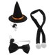 thumbnail image 1 of 1 juego de gorro de mascotas bufanda bowtie lizard bruja sombrero halloween fiesta de hámster accesorios de ropa de hámster, 1 of 4