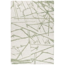SAFAVIEH Ebony Wyatt Geometric Area Rug, Ivory/Light Green, 5' x 8'