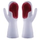 thumbnail image 3 of Billuyoard 1 par de guantes de limpieza para lavar platos, guante para lavar platos de PVC para fregador doméstico, herramienta de limpieza de cocina, Suministros de limpieza para el hogar rojo Billuyoard HA000467-03B, 3 of 6