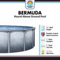 thumbnail image 4 of Lake Effect Pools 12' x 48" Round Bermuda Galvanized Painted Steel Above Ground Swimming Pool, 4 of 8