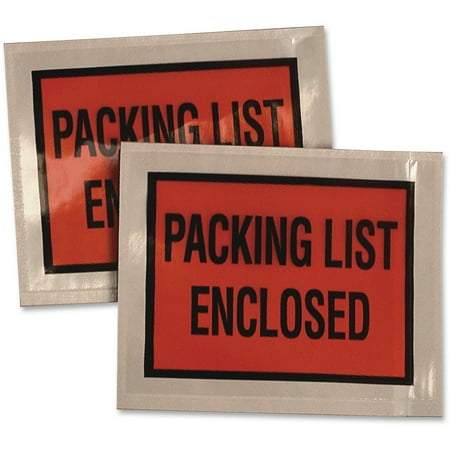 - Quality Park, QUA46895, Full Print Self Adhesive Pack List Envelopes, 100 / Box, Clear,Orange