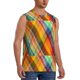 thumbnail image 2 of Balery Abstract Watercolors Tartan Camisetas sin mangas para hombre, absorbe la humedad y protege contra el mal olor.-Large, 2 of 7