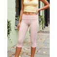thumbnail image 4 of LMLYSoH Women's Slim Fit Capri Pants Dot Print Leggings Elastic Waistband Cropped Trousers for Party, Daily Wear, 4 of 9