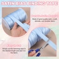thumbnail image 4 of Cinta de sesgo de doble pliegue Uxcell para coser, 3/4 Pulgada x 55 Yardas, cinta de satén para unión, costura, dobladillo, piping, manualidades, Azul Claro, 4 of 7