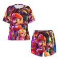 thumbnail image 4 of Lsque Mario Women's Short-Sleeved Pajama Set - 2 Piece Soft and Lightweight Sleepwear Set-3X-Large, 4 of 9