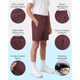 thumbnail image 3 of Pure Champ Boys Athletic Shorts 3 Pack Active Boys Shorts Youth kids Elastic Waist With Zipper Pockets Toddler-18 ( Set 4 Size 2X-Large), 3 of 8