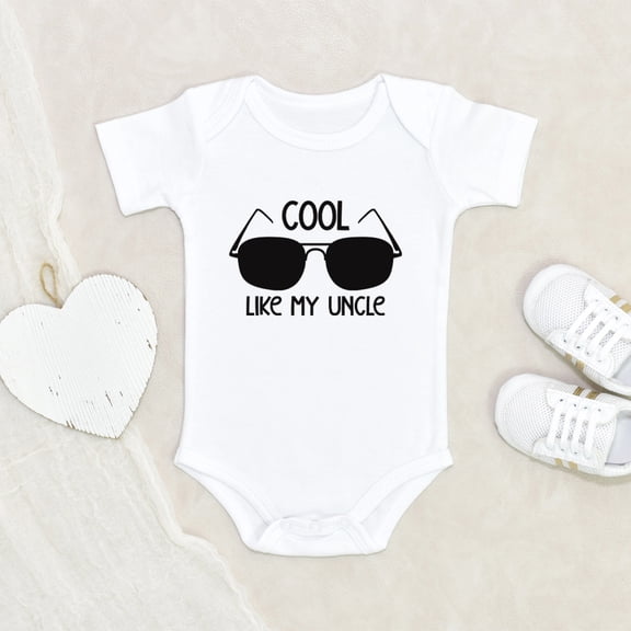 Newbabywishes - Funny Cool Like My Uncle Baby Clothes for Boys and Girls - Pun Baby Clothing