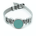 thumbnail image 1 of Patrones círculo azul lineas punteadas Pulsera pulsera pulsera de cristal amor pulsera ajustable, 1 of 2
