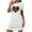 White, variant on Lorytime Women's Nightgown with Short Sleeve Knee Length Pajamas Dress Oversized Crewneck Heart Print Nightshirts Nightdress Sleepdress Comfy Soft Lounge Nightgowns Black L