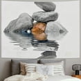 thumbnail image 2 of Orinice Rocks Water Reflection Tapestry Wall Hanging Unique Style Graphic Art Home Decor for Living Room Bedroom Apartment Farmhouse Dorm 40x60inch, 2 of 6