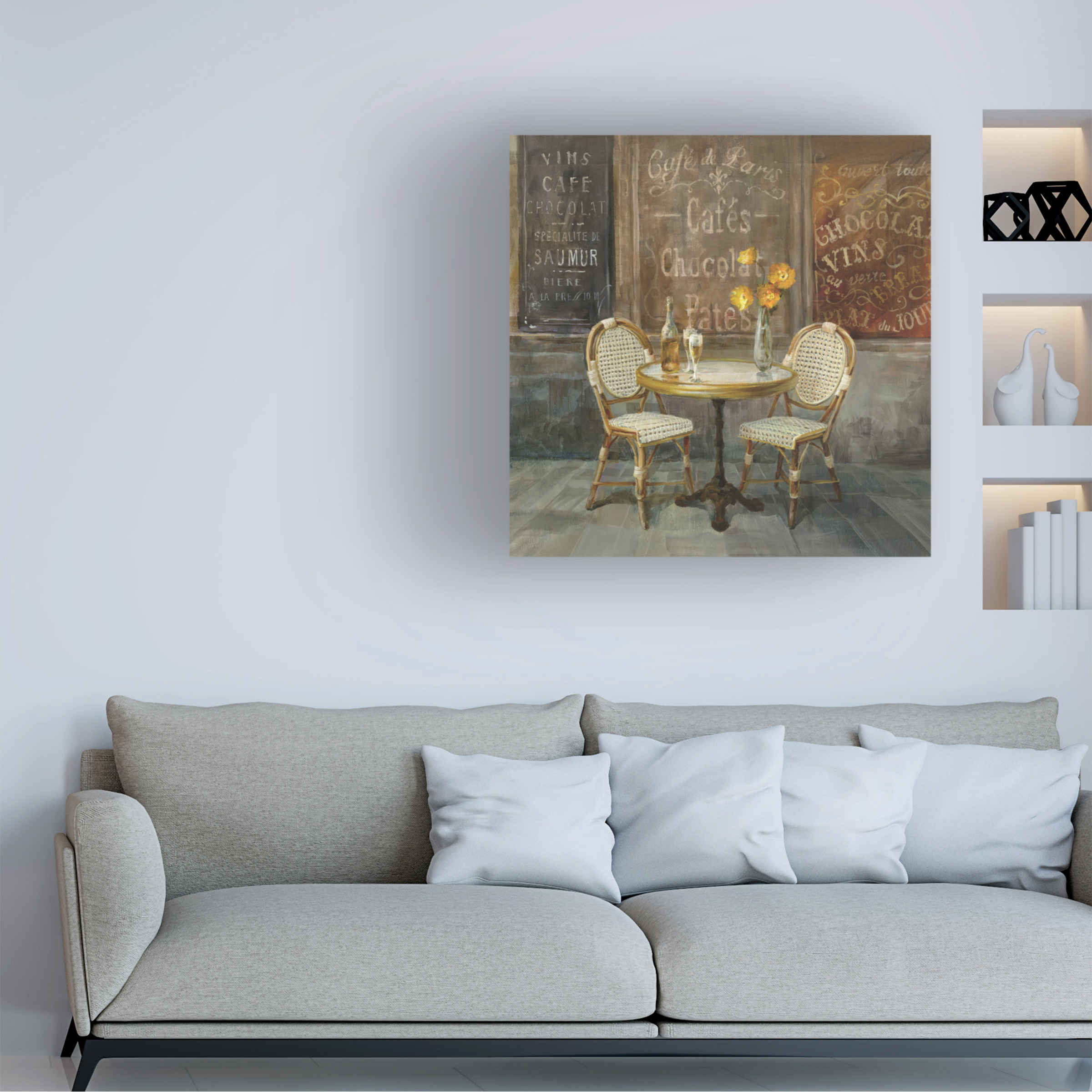 Trademark Fine Art 'French Cafe Painting' Canvas Art by Danhui Nai