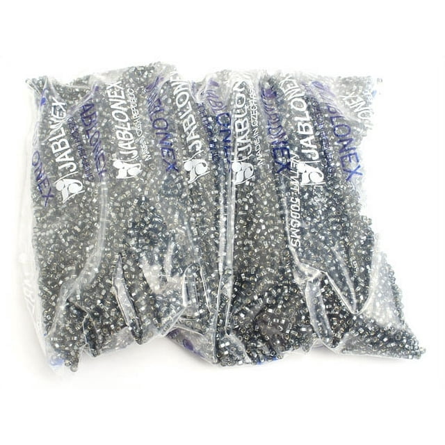 John Bead Czech Glass Seed Beads 8/0 (500g) Silver Lined Grey Bead