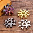 thumbnail image 1 of 2@#Multifunction Wrench Tools with Hand Car Emergency Tools Snowflake Multi Pocket Tool Keyring Key Ring Spanner Hex WrenchBlack He Qiyong unisex, 1 of 1