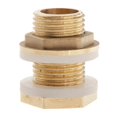 thumbnail image 1 of DOLITY 2-19pack Brass Water Tank Connector Bulkhead Fitting with Rubber DN15 34mm 2 Pcs, 1 of 9