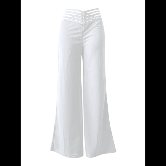 Pantalones Acampanados con Cinturón para Mujer, Estilo Informal, de Cintura Alta y Pierna . M
