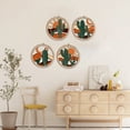 thumbnail image 6 of TOARTi Boho Wall Art Cactus Abstract Desert Nature Landscape Wood Cut Out Set of 4 For Living Room Bedroom Farmhouse 10x10 Inch, 6 of 9