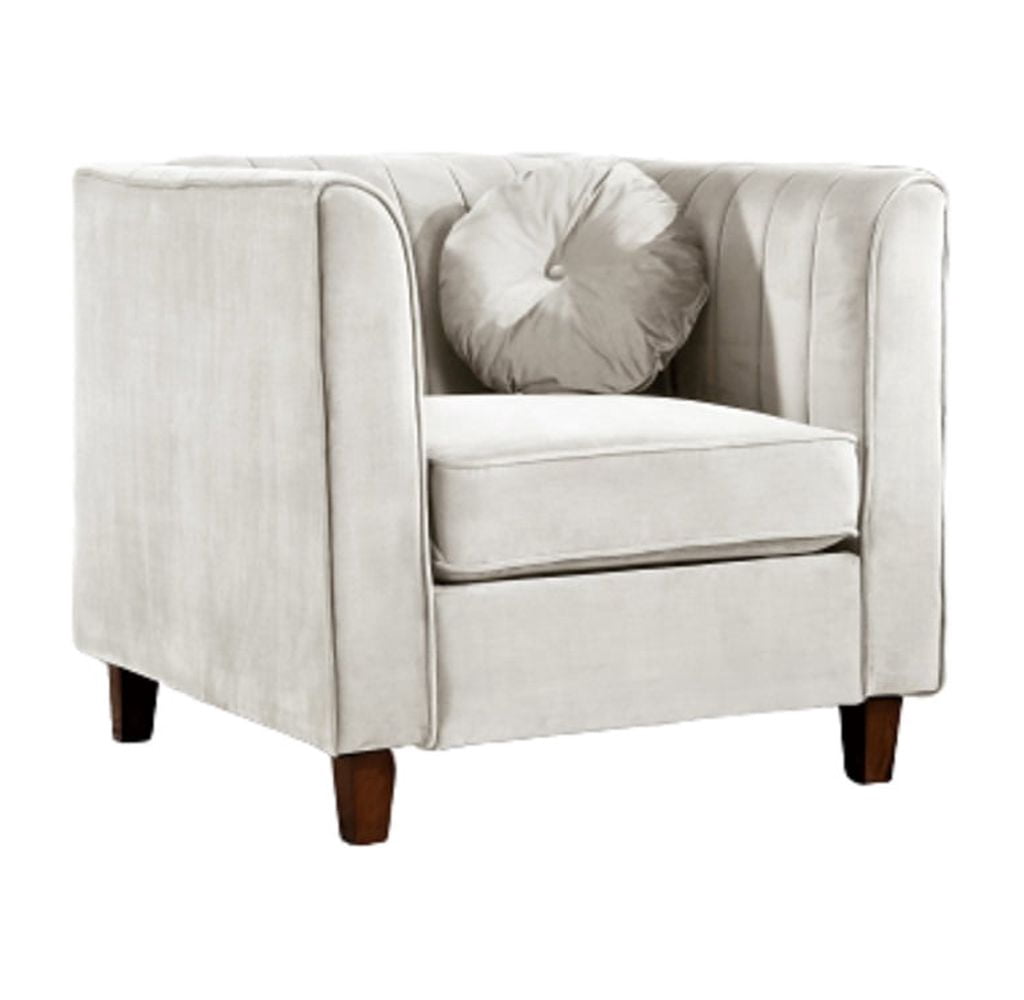 Uspridefurniture Arcola 32"Rolled ArmChair, Beige