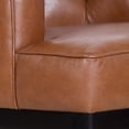 thumbnail image 4 of Noble House Suncook Faux Leather Tufted Club Chair, Set of 2, Cognac Brown, 4 of 8