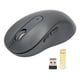 thumbnail image 1 of Ratón inalámbrico negro con receptor BT o USB, clic silencioso, DPI ajustable, ratón de oficina con batería para la familia, la escuela y la oficina, 1 of 14