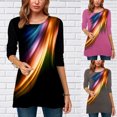 thumbnail image 2 of IKemiter Blouse Ample pour Femmes Manches Longues Col Rond Tunique Imprimée Décontractée, 2 of 8