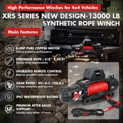 X-BULL High Speed Electric Winch XRS 13000LBS 12V Synthetic Rope SUV Jeep Truck 4WD 2 in 1 Wireless Remote