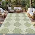 thumbnail image 2 of Sage Green Morocco Outdoor Rug for Patio/Deck/Porch, Non-Slip Large Area Rug 5 x 8 Ft, Vintage Abstract Geometric Pattern Indoor Outdoor Rugs Washable Area Rugs, Reversible Camping Rug Carpet Runner, 2 of 8