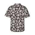 thumbnail image 3 of Daiia Hand Drawn Pig Hawaiian Shirt for Men Gentle Cotton Regular Short Sleeve Casual-XX-Large, 3 of 9