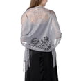thumbnail image 1 of Châle de Mariage en Tulle Dentelle Transparente Soirée Long Châle Foulard à Franges Bals, 1 of 9