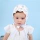 thumbnail image 5 of Gorro de algodón con encaje para bebé, precioso gorro con encaje y estampado floral para bebés y niños pequeños (blanco), 5 of 7