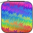 thumbnail image 2 of Coolnut Leather Jewelry Box Rainbow Palm Trees Portable Mini Jewelry Storage Bag for Travel, Small Ring Case Earrings Organizer Necklaces Box for Women Girls Women Gifts, 2 of 7