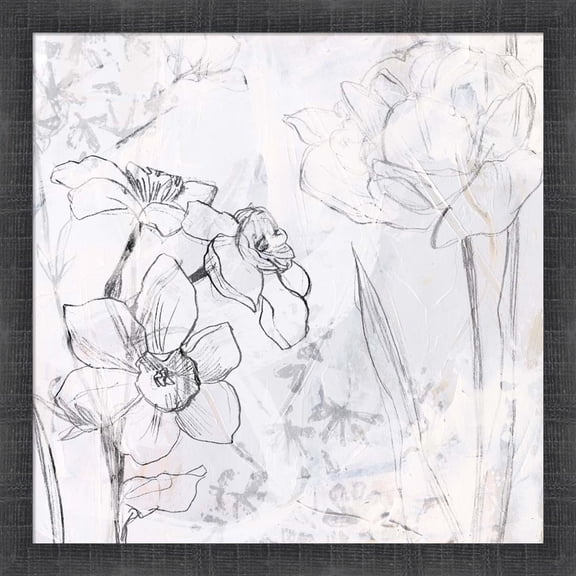 Great Art Now Contour Garden Fresco I by June Erica Vess, Framed Wall Art, 17.5W x 17.5H