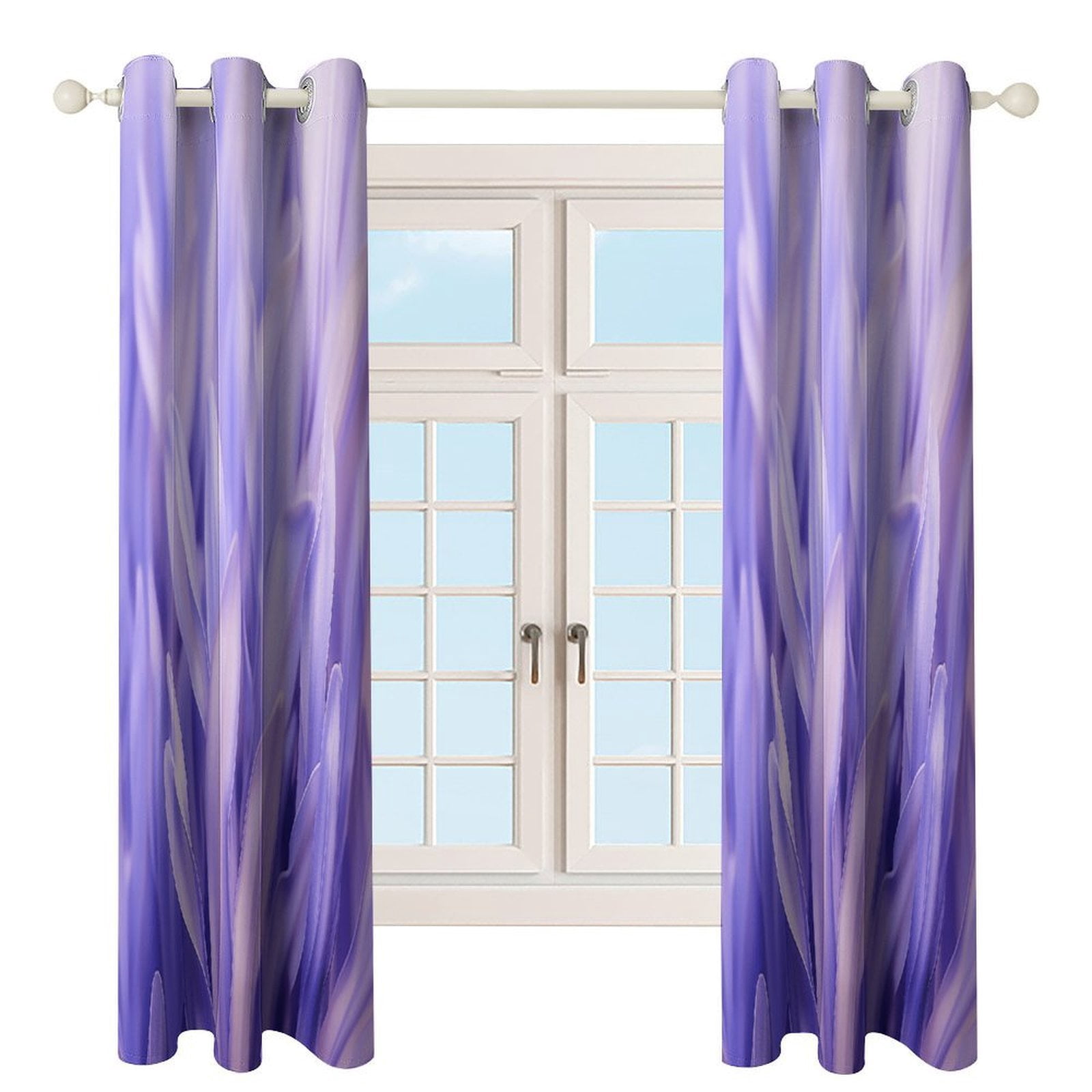 Purple Lavender Blackout Curtains Window Drapes Room Darkening Thermal Insulated Grommets Blackout Curtains, for Living, Dining, Bedroom,2 Panels