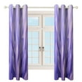 thumbnail image 4 of Purple Lavender Blackout Curtains Window Drapes Room Darkening Thermal Insulated Grommets Blackout Curtains, for Living, Dining, Bedroom,2 Panels, 4 of 6