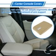 thumbnail image 4 of Unique Bargains Center Console Cushion Pad with Tissue Box 12.2"x7.87" Center Console Cover Armrest Seat Box Cover Faux Leather Beige, 4 of 6