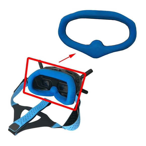 Almohadilla para de Frontal Acolchado de Espuma de Tela Amigable con para Las Gafas - Azul CUTICAT almohadilla de espuma para gafas digitales