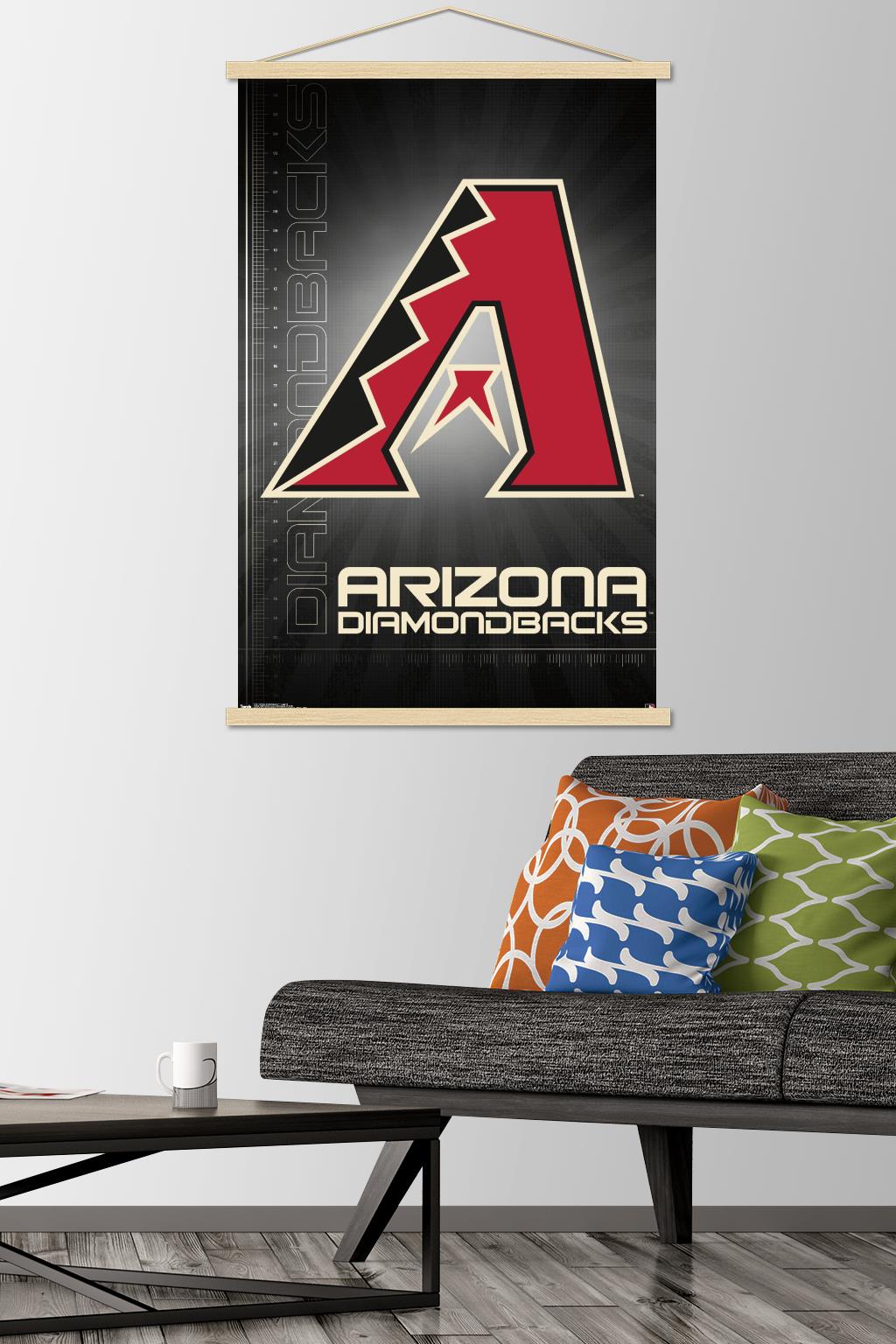 MLB Arizona Diamondbacks - Logo 16 Wall Poster with Wooden Magnetic Frame, 22.375" x 34"