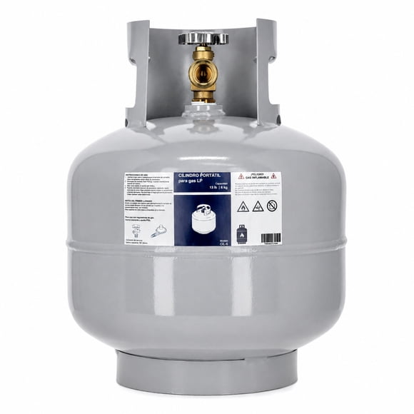 Cilindro Tanque de Gas Portátil de 13 lbs - 6 kg con Válvula Tradicional