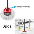 thumbnail image 3 of Mop Replacement Head [Pack of 3], Replacement Head Accessories, EasyWring & Clean Replacement Head Accessories, Replacement Mop Compatible with Vileda/O-Cedar, Ideal for Tiles and Laminate (White), 3 of 6
