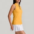 thumbnail image 5 of Hearthz Women's Sleeveless Golf Polo Shirts Quarter Zip Collared Tee Shirts Womens Quick Dry Workout Tennis Polo Shirts Women, 5 of 8