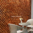 thumbnail image 5 of Panel acústico de mosaico difusor de revestimiento de pared de madera 3D para decoración de pared de sala de vídeo, TV, música estéreo HIFI, restaurante, tienda de arte, 5 of 5