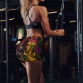 thumbnail image 4 of Kdxio Wolf With Wildflowers Print Workout Shorts for Women Seamless Soft Smooth Gym Yoga Scrunch Active Shorts, 4 of 5
