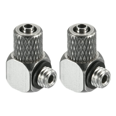 

Uxcell M5x0.8 Compression Fitting Connector Male Thread Push Quick Connect Air Tube Hose Angle Adapter 2 Pack