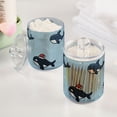 thumbnail image 5 of Whales with Christmas Hats Cartoon Style Translucent Plastic Cans Storage Canisters with Lid Set of 4, 5 of 7