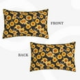 thumbnail image 2 of Uemuo Black Marble Pattern Sunflower Print Throw Pillow Case – Cozy & Soft Cushion Cover, Hypoallergenic Pillow Case for Sleeping, Perfect for Women with Envelope Closure-20"x30", 2 of 6