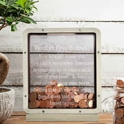 Gaiseeis Pennies From Heaven-Bank Wood Piggy-Bank, Personalized Wooden Bank, Shadow Coin Bank Home Decor Coin Box Beige